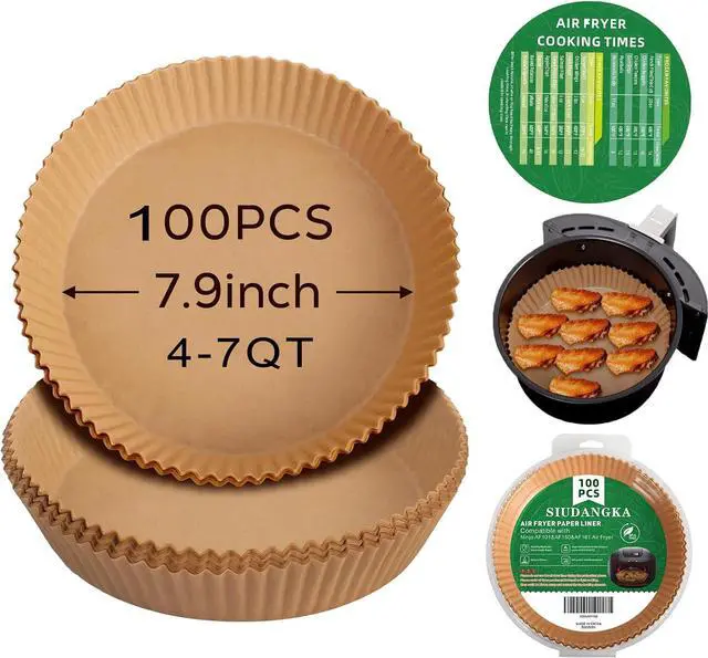 Main image of 100Pcs Air Fryer Liners Disposable Parchment Paper for Most 4-7QT Air fryer