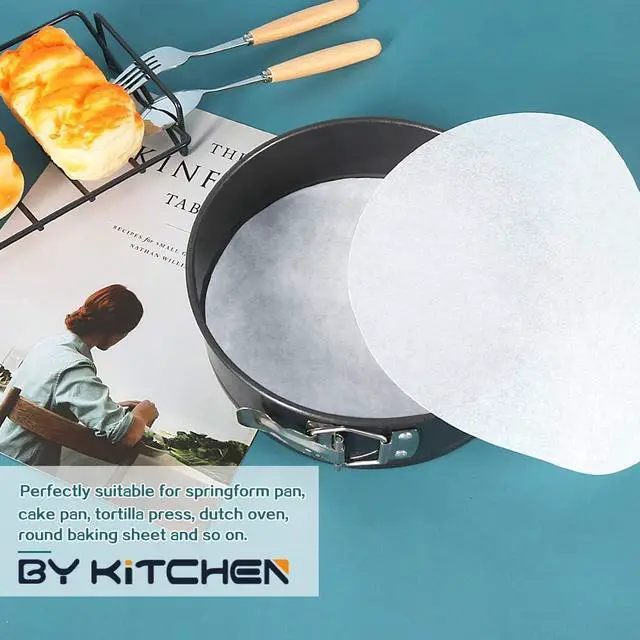 Alt view image 4 of 7 - BYKITCHEN 200PCS 8 Inch Parchment Paper Rounds for Cake Pan, Tortilla Press