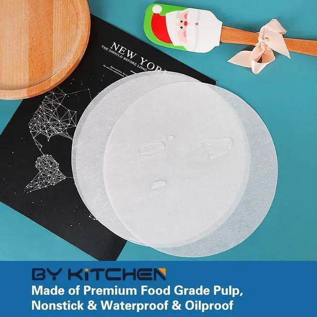 Alt view image 3 of 7 - BYKITCHEN 200PCS 8 Inch Parchment Paper Rounds for Cake Pan, Tortilla Press