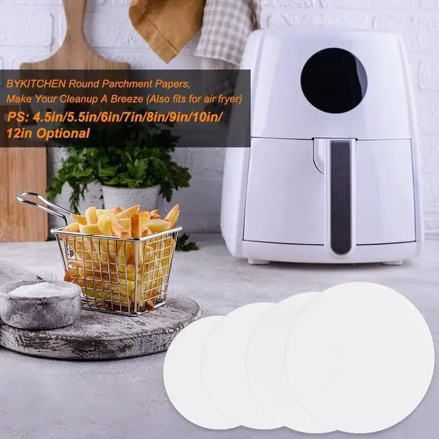 Alt view image 7 of 7 - BYKITCHEN 200PCS 8 Inch Parchment Paper Rounds for Cake Pan, Tortilla Press