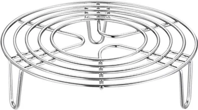 Main image of 3-in-1 Stainless Steel Steamer Rack & Cooling Rack Multi-Functional Pot Trivet for Cooking, Baking, Dishwasher Safe, Fits Most Pots & Pans (16cm, Silver)(Silver,Size:16x4cm)