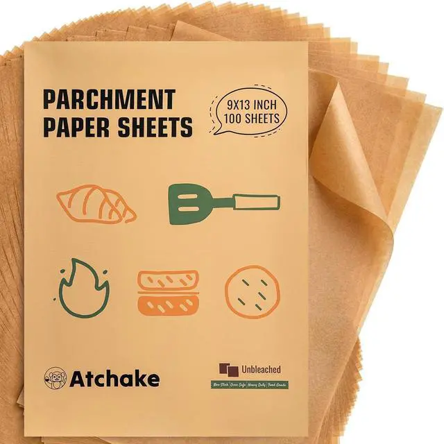 Main image of 9x13 Inches Parchment Paper Sheets for Baking, Unbleached & Precut