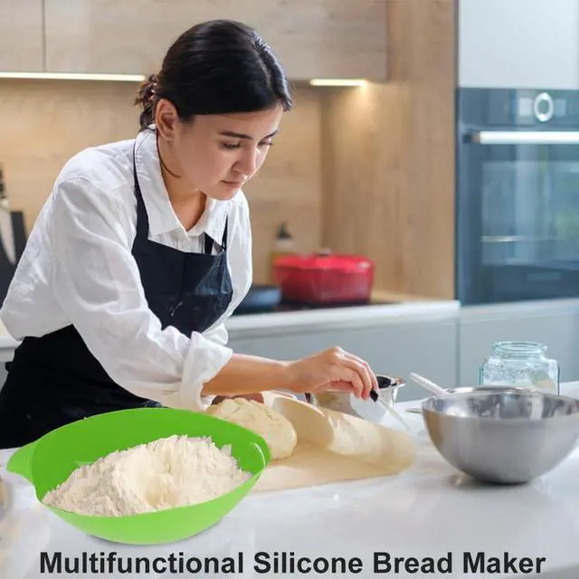 Alt view image 7 of 7 - Silicone Bread Baker Bowl, FoodGrade Silicone Sourdough Bread Mold, Oven & Microwave Safe MultiUse Bowl