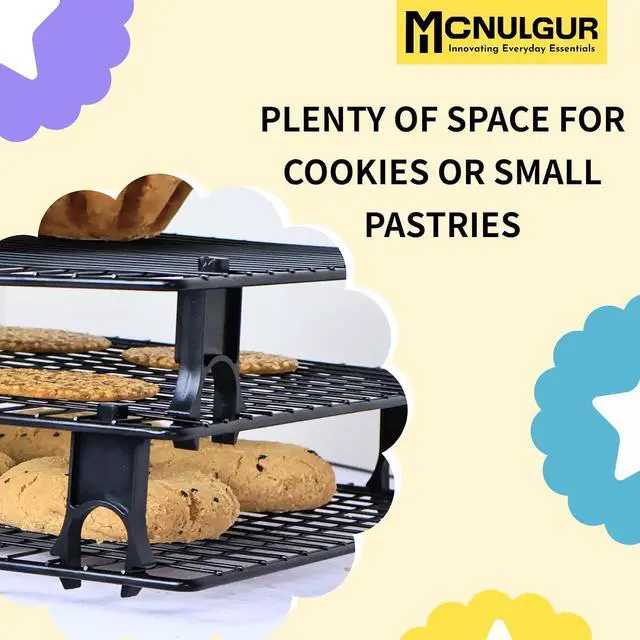 Alt view image 5 of 6 - Wire Rack Stacker, Pack of 4 - Organize Your Baking with Space-Saving Ease (Black, Small)