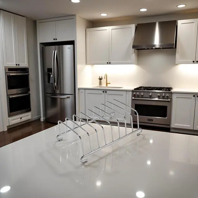 Alt view image 2 of 7 - Silver 8 Holes Stainless Steel Tool Toast Cooling Grid Bread Rack Rectangle Air Fryer Accessories Organizer Safe Healthy Stainless Steel Toast Rack Baking Tools Accessories Cooling Racks