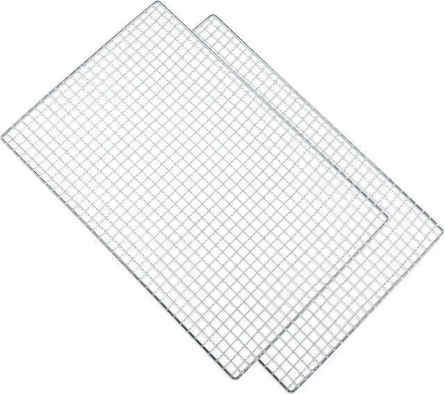 Main image of Roasting Racks, 2 Pcs 11.8 Inch x 7.9 Inch Stainless Steel Grill Racks Grid Net for Baking and Cooling of Barbeque in Oven, Party, Dinning and Outdoors (2, 11.8 inch x 7.9 inch)