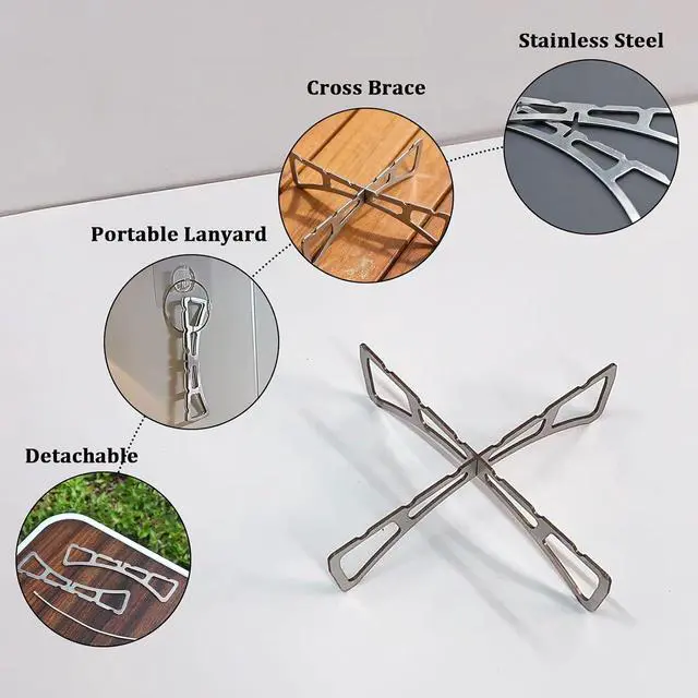 Alt view image 3 of 6 - MIUPOO Cooking Rack,Stainless Steel Steam Tray,Cooling Steaming Grilling Rack Removable,for Cooking Steaming Cooling,4.85 Inches,2 Pieces.