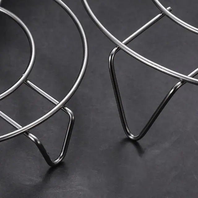 Alt view image 3 of 6 - 3 Pcs 5 Inch Stainless Steel Trivet Steaming Rack Stand Small Round Steamer Rack for Pot Kitchen Cooking Stremer Stand Pressure Cooker Steaming Rack