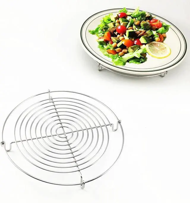 Main image of i Kito Wire Steamer Kettle Rack Holder Fit For All Pots Pans Up To 4L Cookware Easy Cooking Steaming Vegetables Foods (Small-Dia 5inch)