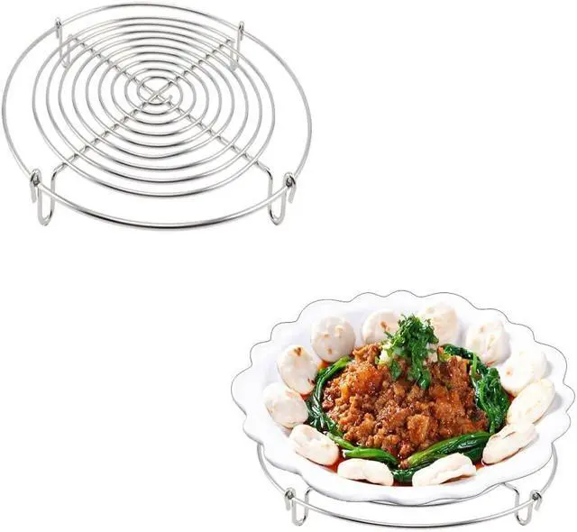 Alt view image 4 of 7 - i Kito Wire Steamer Kettle Rack Holder Fit For All Pots Pans Up To 4L Cookware Easy Cooking Steaming Vegetables Foods (Small-Dia 5inch)