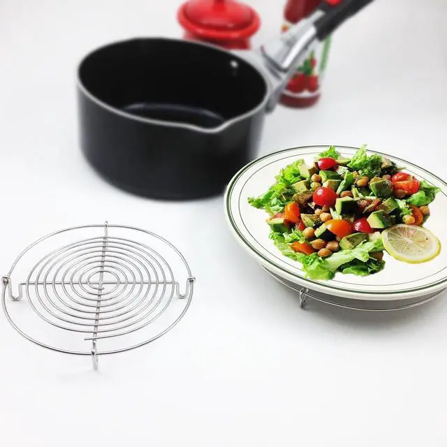 Alt view image 2 of 7 - i Kito Wire Steamer Kettle Rack Holder Fit For All Pots Pans Up To 4L Cookware Easy Cooking Steaming Vegetables Foods (Small-Dia 5inch)