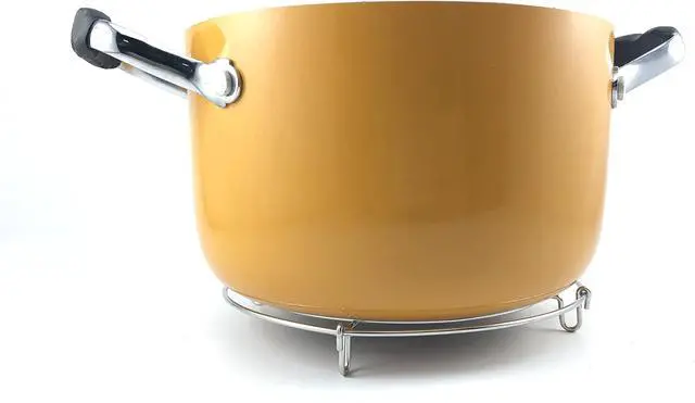 Alt view image 6 of 7 - i Kito Wire Steamer Kettle Rack Holder Fit For All Pots Pans Up To 4L Cookware Easy Cooking Steaming Vegetables Foods (Small-Dia 5inch)