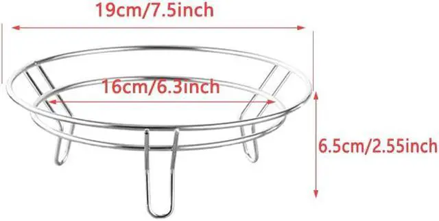 Alt view image 2 of 6 - 2 Pack Wok Pan Holder Hot Stir-Fry Pans Wire Rack Steamer Dish Base Serving Stand Round Bottom Pot Trivet Bracket Stainless Steel Heat Resistant for Kitchen Table Countertops Cooling