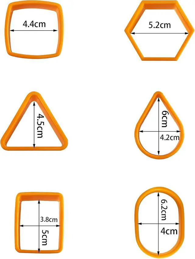 Alt view image 3 of 5 - XIPEGPA 12PCS Color Plastic Cookie Cutters Heart Star Triangle for Vegetable Fruit Cutters