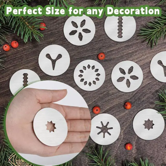 Alt view image 3 of 7 - 6 PCS Cookie Press Set for OXO Good Grips - Cookie Press Discs, Metal Cookie Mold Disc, Stainless Steel Cookie Stencils, Cookie Press for Baking Accessories, for DIY Biscuit Maker and Decoration