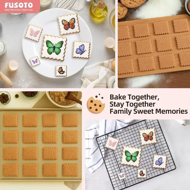 Alt view image 4 of 6 - FUSOTO 6PCS Square Cookie Cutter Set - Square Shaped, 1.5-4 Inch