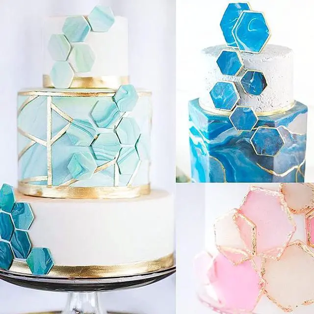 Alt view image 3 of 5 - 5Pcs Hexagon Cookie Cutter Cookie Shaper Tool for Homemade Baking