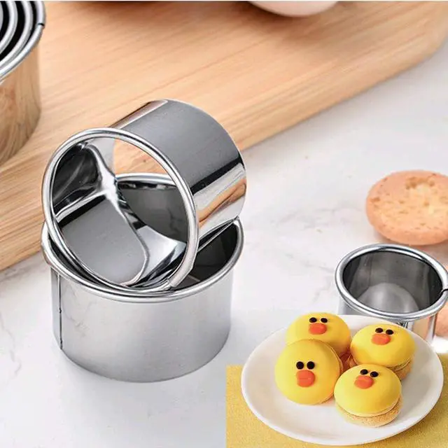Alt view image 5 of 7 - Cookie Cutters - Biscuit Cutters/Stainless Steel Dumpling Cutters/Cake Pastry Cutters/Cake Cookie Scone Cutters Molds stamps for Cooking Baking (3Pcs, Round Edge)