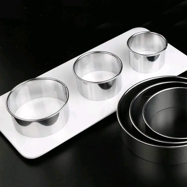 Alt view image 6 of 7 - Cookie Cutters - Biscuit Cutters/Stainless Steel Dumpling Cutters/Cake Pastry Cutters/Cake Cookie Scone Cutters Molds stamps for Cooking Baking (3Pcs, Round Edge)