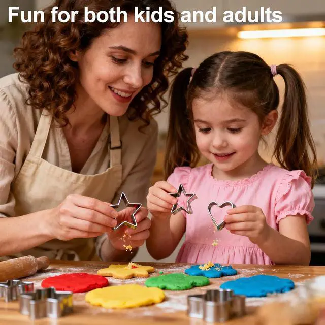 Alt view image 2 of 7 - 30PCS Mini Cookie Cutters Shapes Set with Box for Kids