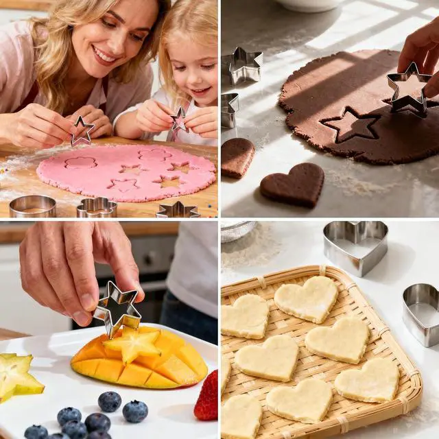 Alt view image 3 of 7 - 30PCS Mini Cookie Cutters Shapes Set with Box for Kids
