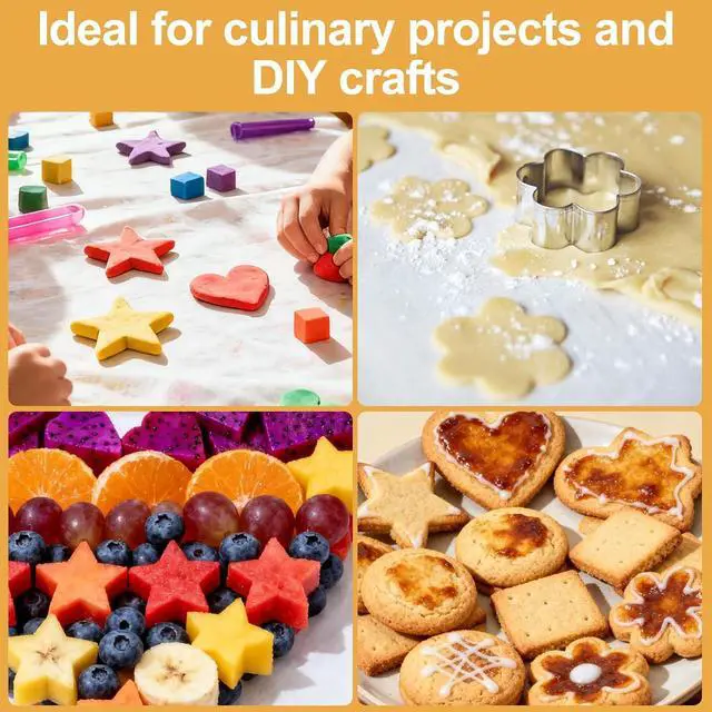 Alt view image 4 of 7 - 30PCS Mini Cookie Cutters Shapes Set with Box for Kids