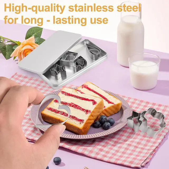 Alt view image 5 of 7 - 30PCS Mini Cookie Cutters Shapes Set with Box for Kids
