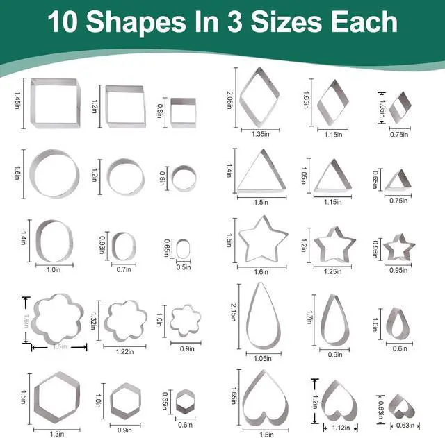 Alt view image 6 of 7 - 30PCS Mini Cookie Cutters Shapes Set with Box for Kids
