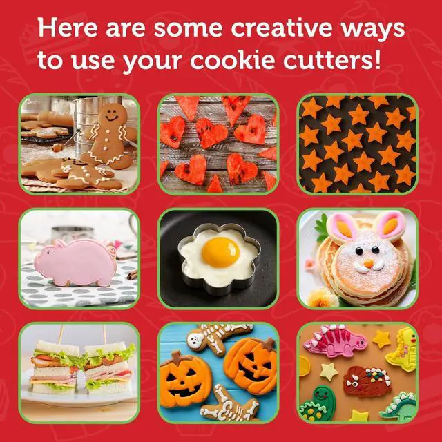 Alt view image 5 of 7 - Chicken Cookie Cutter Set Sharp & Stainless Steel Cooking Utensils A Fun Fit for Sandwiches, Pancakes, Fruits & Crafts Dishwasher-Safe 3-Piece Bakery Supplies by Sweet Cookie Crumbs