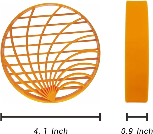 Alt view image 2 of 7 - Concha Cutter Mexican Bread Mold with 4.1 Inch,Concha stamp two-sided mold,Marcador De Conchas De Pan Dulce - Bread Stamp, Cortador De Conchas Mexicanas(Orange)
