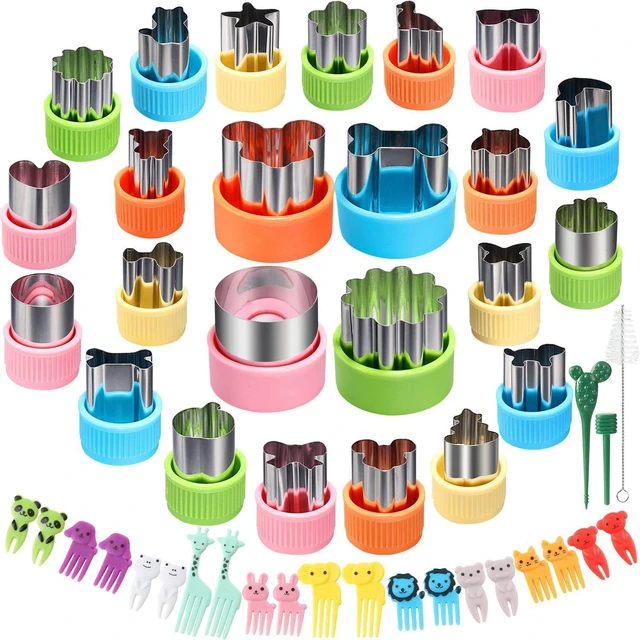 Main image of CECIAOAIME 24 pcs Cookie Cutters Fruit Cutter Set Vegetable Stamps Mold