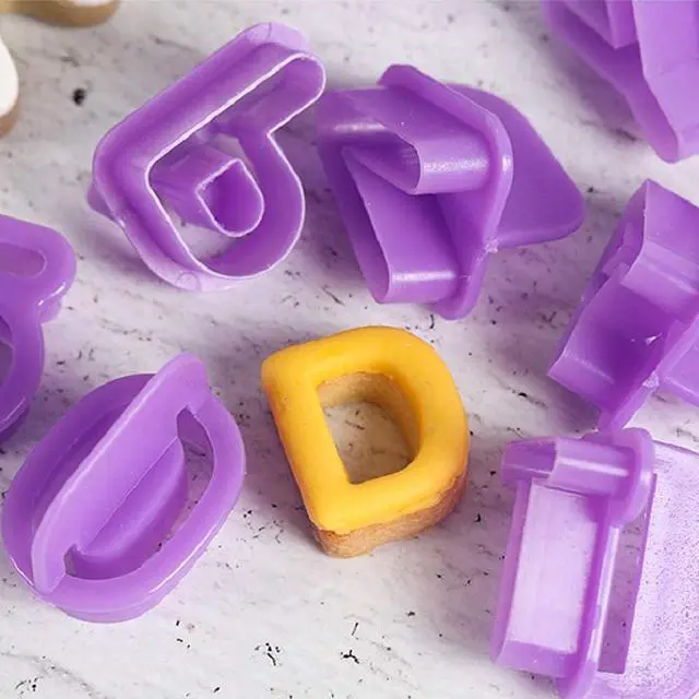 Alt view image 4 of 6 - BlingKingdom 40 PCS Mini Alphabet Cookie Cutters, Fondant Letter Cutter Set