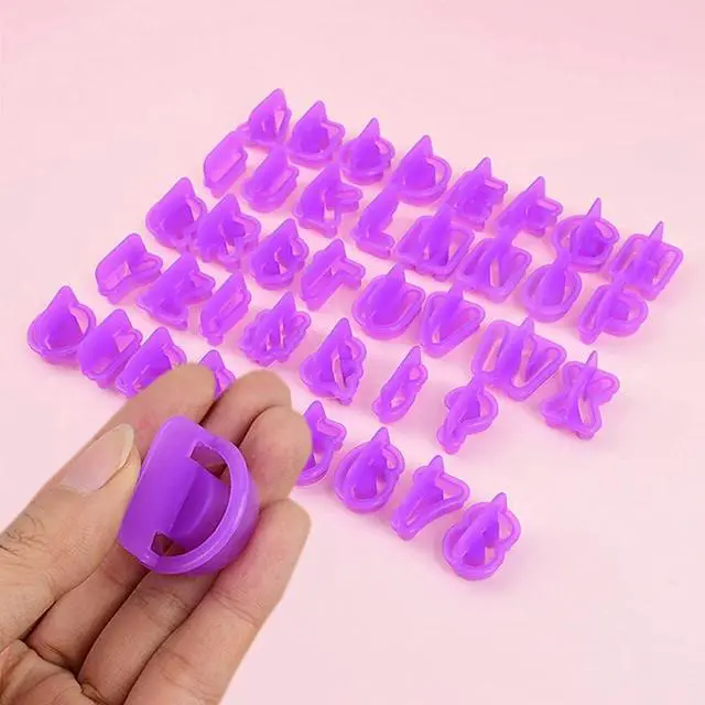 Alt view image 3 of 6 - BlingKingdom 40 PCS Mini Alphabet Cookie Cutters, Fondant Letter Cutter Set