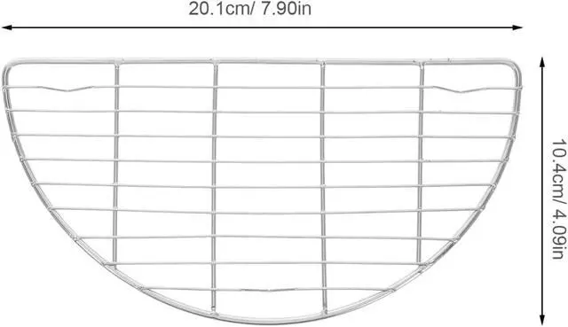 Alt view image 6 of 7 - Stainless Steel Half Round Cooling Rack, 2 Pack