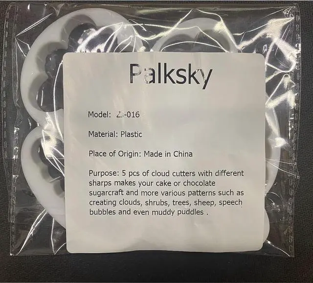 Alt view image 7 of 7 - Palksky Cloud Fondant Cutter Fluffy Cloud Plastic Cookie Cutter Cake Mold Sugar Craft Mold Cake Decorating Tools(5PCS)