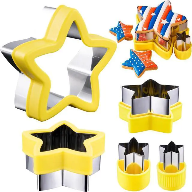 Main image of ETERSION Star Cookie Cutter 5 Pieces 5 Sizes 1" to 4"