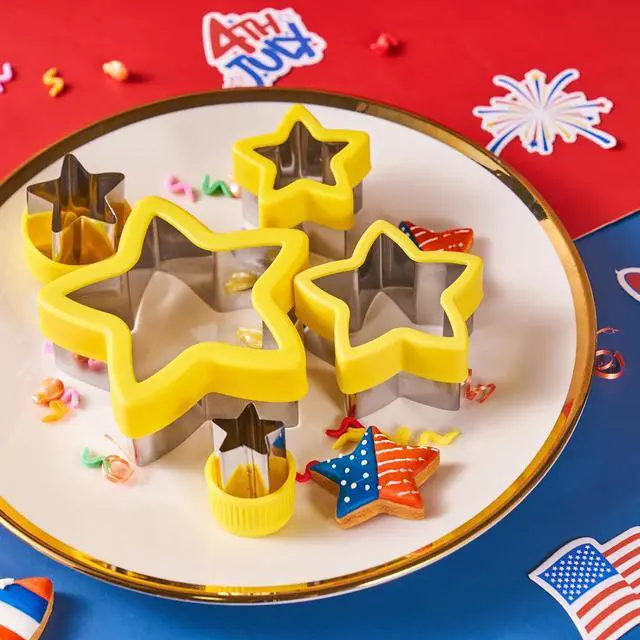 Alt view image 3 of 7 - ETERSION Star Cookie Cutter 5 Pieces 5 Sizes 1" to 4"