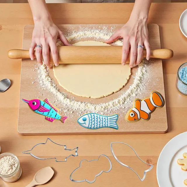 Alt view image 5 of 7 - hitsuki Fish Cookie Cutter Set Fish shapes Metal Cookie Molds6pcs