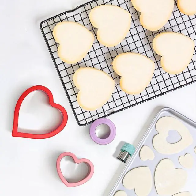 Alt view image 3 of 6 - ALLTOP Heart-Shaped Cookie Cutter Set - 4 Size Biscuit Cutter for Valentine's Day Baking, Romantic Dessert Decoration, Anniversary Cooking & More
