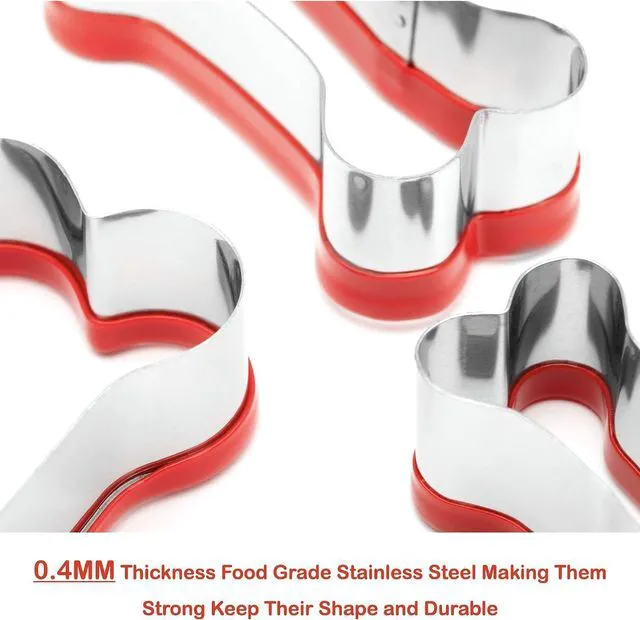 Alt view image 4 of 7 - 3-Piece Dog Bone Cookie Cutters Set - Dog Treats Cutters, Bone Shapes, 2.4" to 3.9" Soft PVC Coated