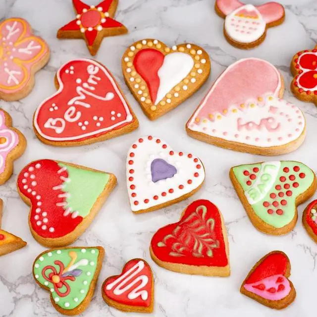 Alt view image 4 of 6 - Heart Cookie Cutter Set, Gtmkina 5 Pieces Stainless Steel Small Biscuit Cutters Heart Shaped Mold for Kids Holiday Birthday Party