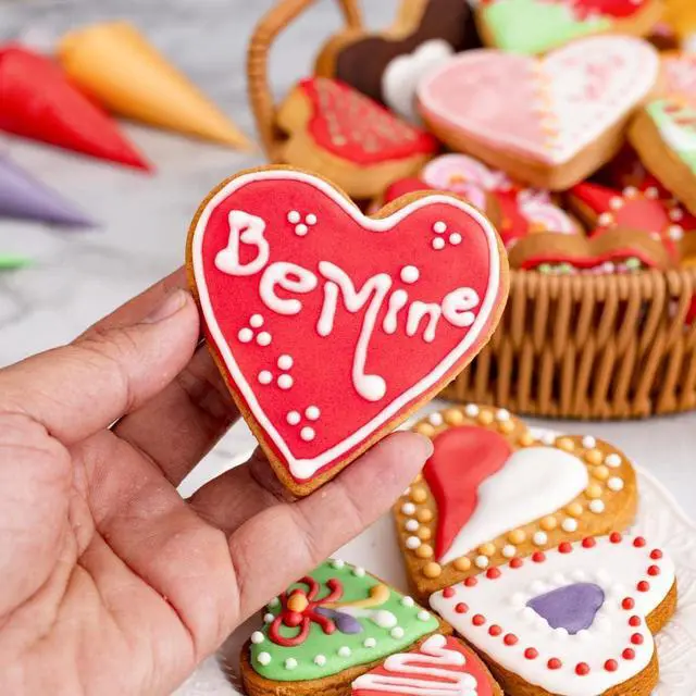 Alt view image 5 of 6 - Heart Cookie Cutter Set, Gtmkina 5 Pieces Stainless Steel Small Biscuit Cutters Heart Shaped Mold for Kids Holiday Birthday Party