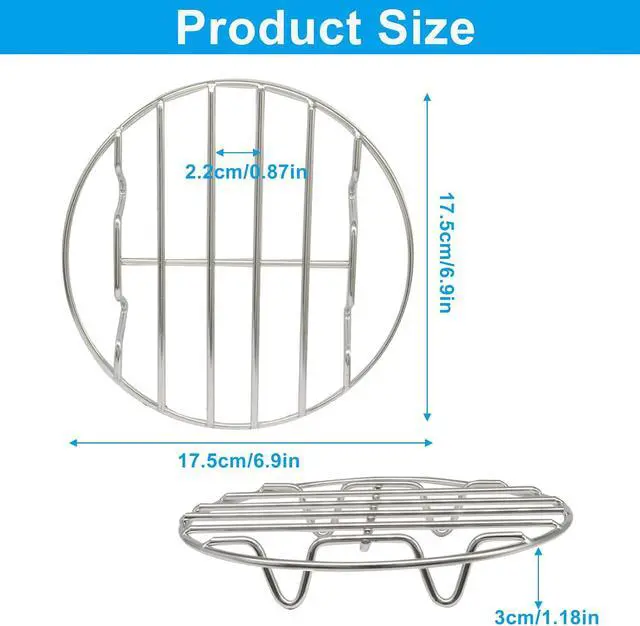 Alt view image 2 of 5 - 7 Inch Stainless Steel Cooling Rack, 1 Pack