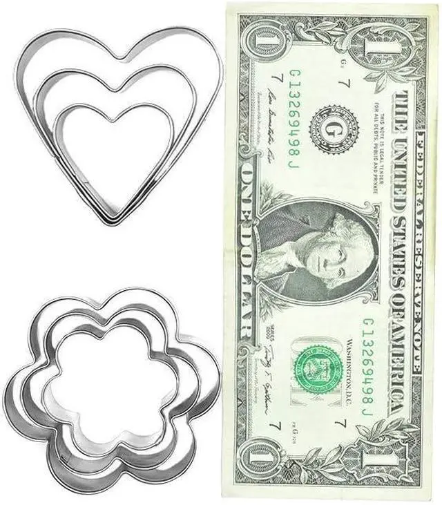 Alt view image 4 of 7 - MCIGICM Cookie Cutters Set 12PCS: Flower Round Heart Star Shape Cookie Mold