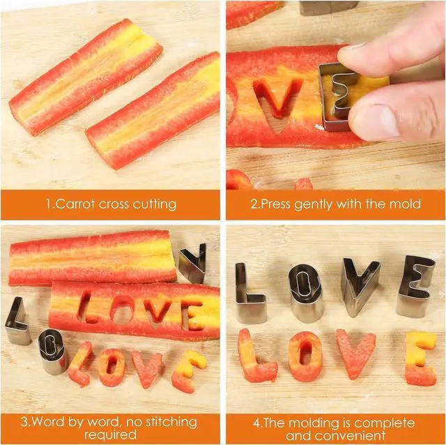 Alt view image 6 of 7 - Letter Cookie Cutters Set of 26 - A to Z Alphabet Cookie Cutters 1 Inch Stainless Steel Fondant Cutters Funny Metal Baking Tools for Cutting Pastries, Dough, etc.