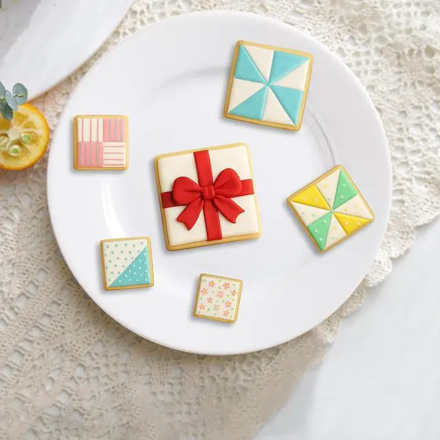 Alt view image 5 of 7 - FUSOTO 6PCS Square Cookie Cutter Set, Square Shaped, 1.5-4 Inch