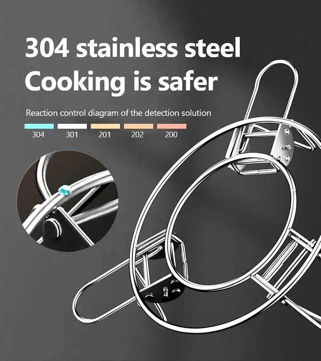 Alt view image 2 of 7 - Ugotit Round Steamer Rack for Pots, Adjustable Instant Pot Trivet