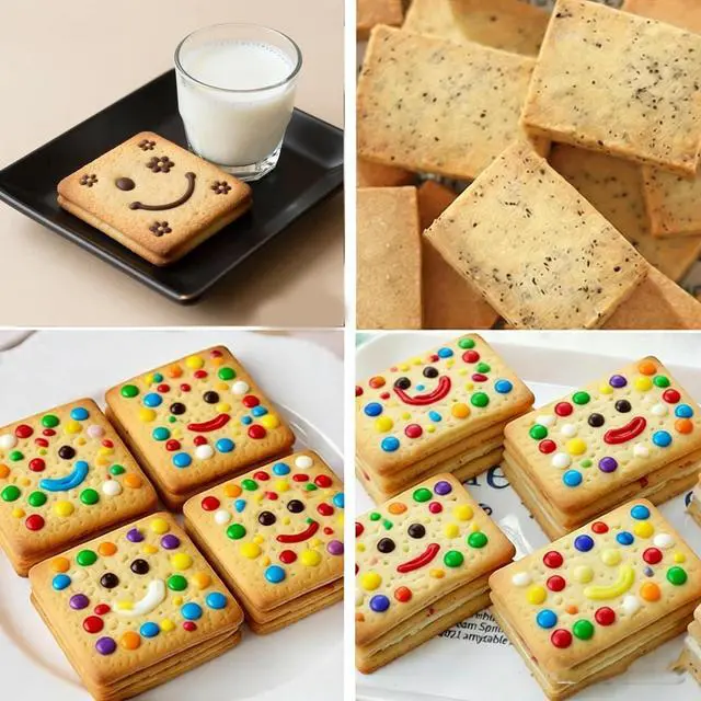 Alt view image 6 of 6 - 10PCS Rectangle Cookie Cutter & Square Cookie Mold, Stainless Steel Kitchen Baking Supplies, Sandwich Cutters, 5 Sizes for Fondant Cake, Cookies, Biscuits & DIY Party Decor (10PCS)