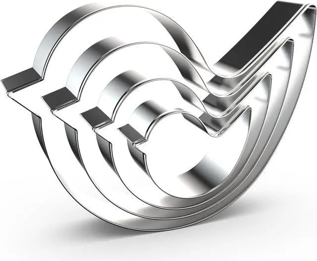 Main image of Bird Cookie Cutter Set - 5 inch, 4 inch, 3 inch, 2 inch - 4 Piece - Stainelss Steel
