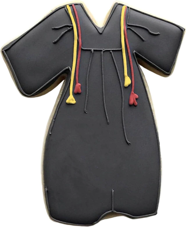 Alt view image 3 of 7 - Ann Clark Graduation Gown Cookie Cutter, 4" Made in USA